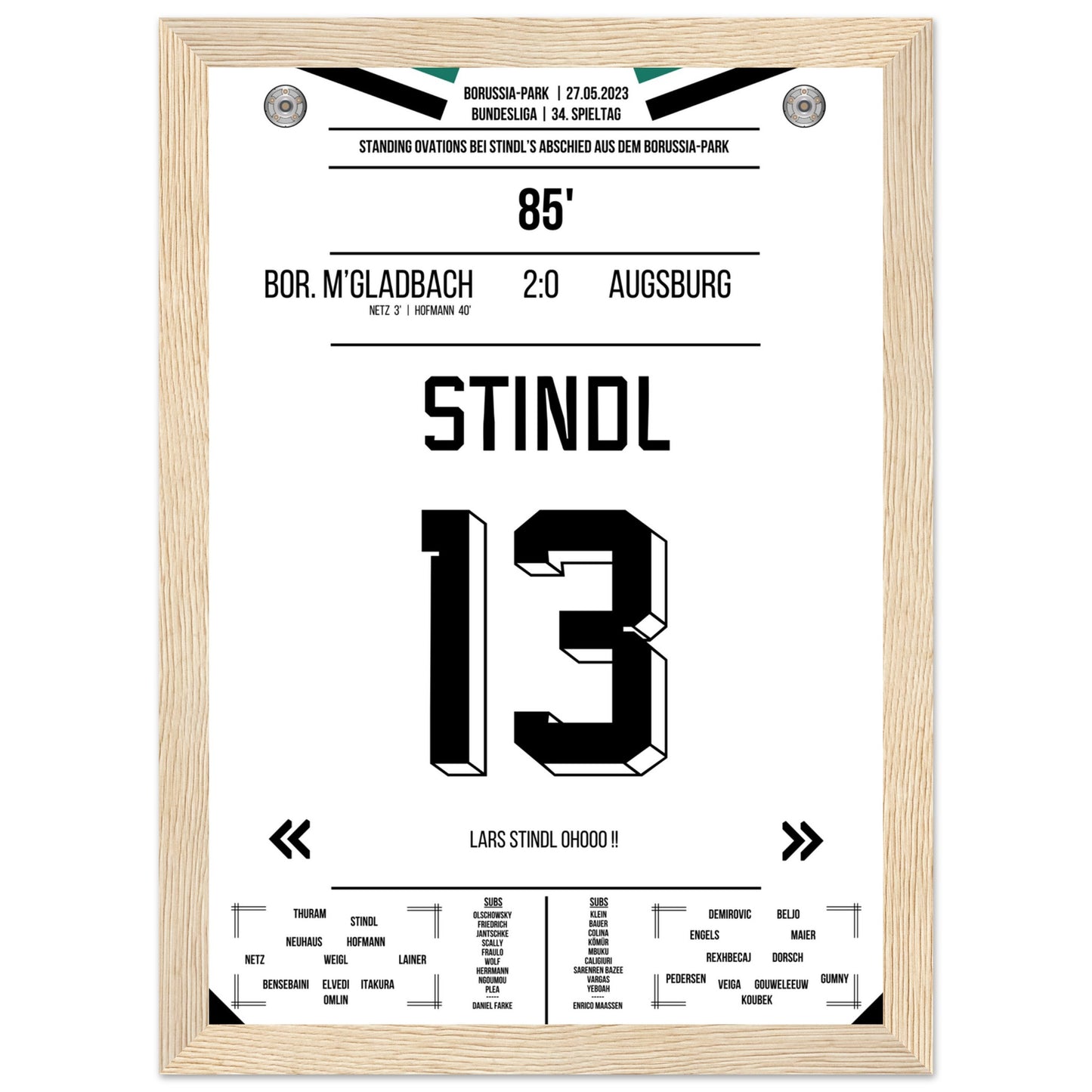 Stindl's Verabschiedung im Borussia-Park 2023 A4-21x29.7-cm-8x12-Premium-Semi-Glossy-Paper-Woode