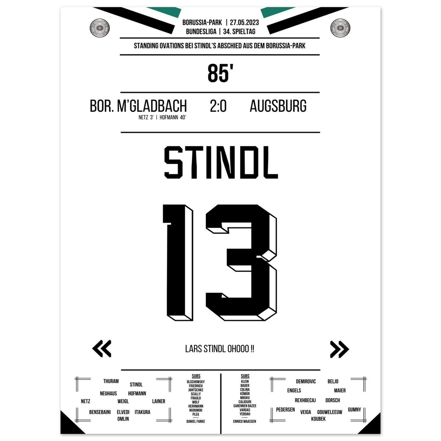 Stindl's Verabschiedung im Borussia-Park 2023 45x60-cm-18x24-Premium-Semi-Glossy-Paper-Poster