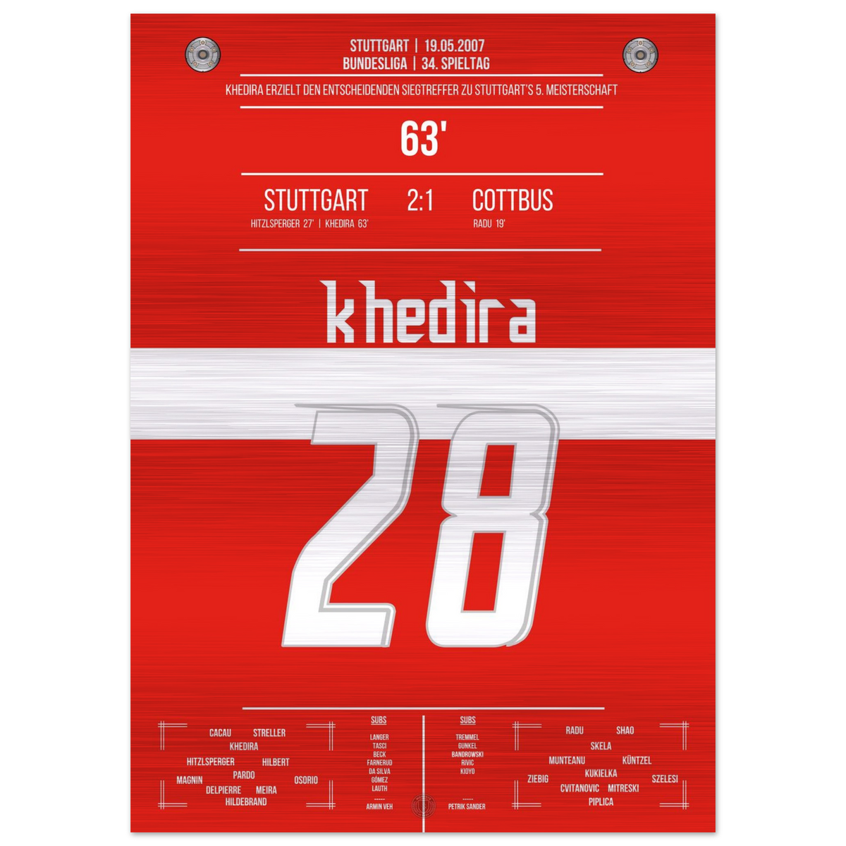 Khedira köpft Stuttgart zur Meisterschaft 2007 – Metal Edition