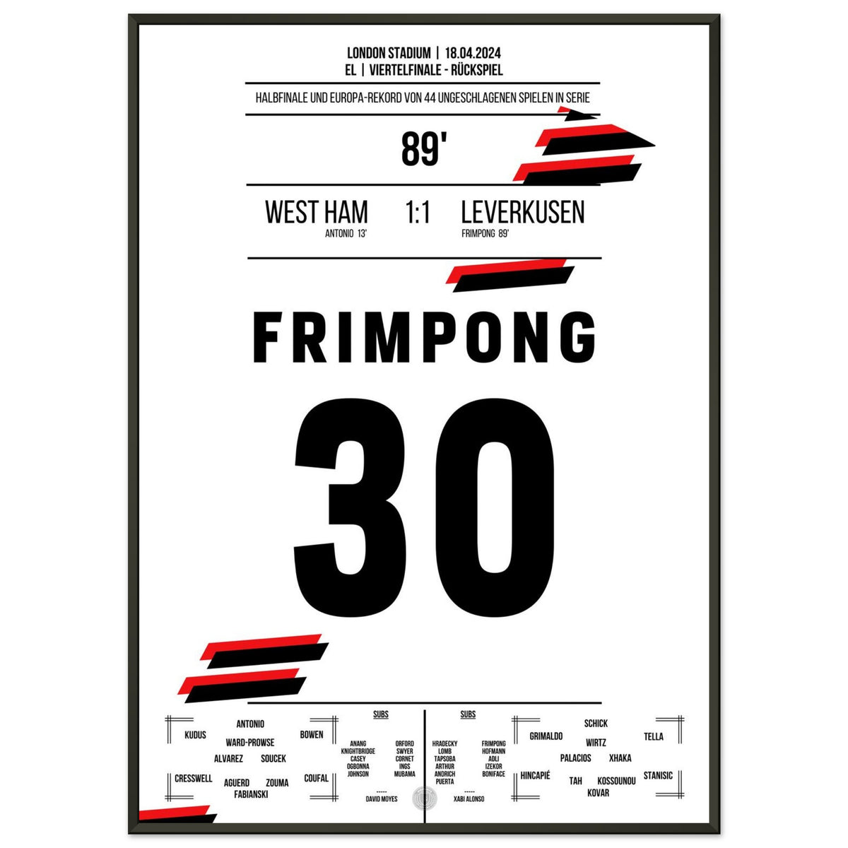 Frimpong's record-breaking goal on the way to the EL semi-final