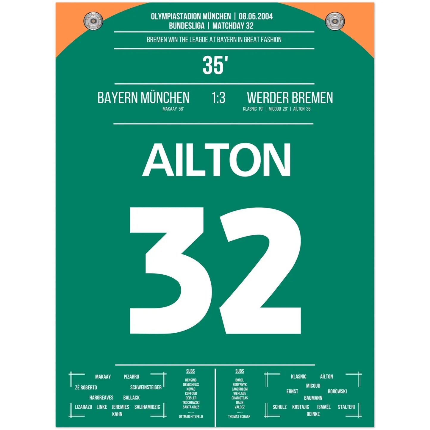 Ailtons Traumtor zur Meisterschaft in München