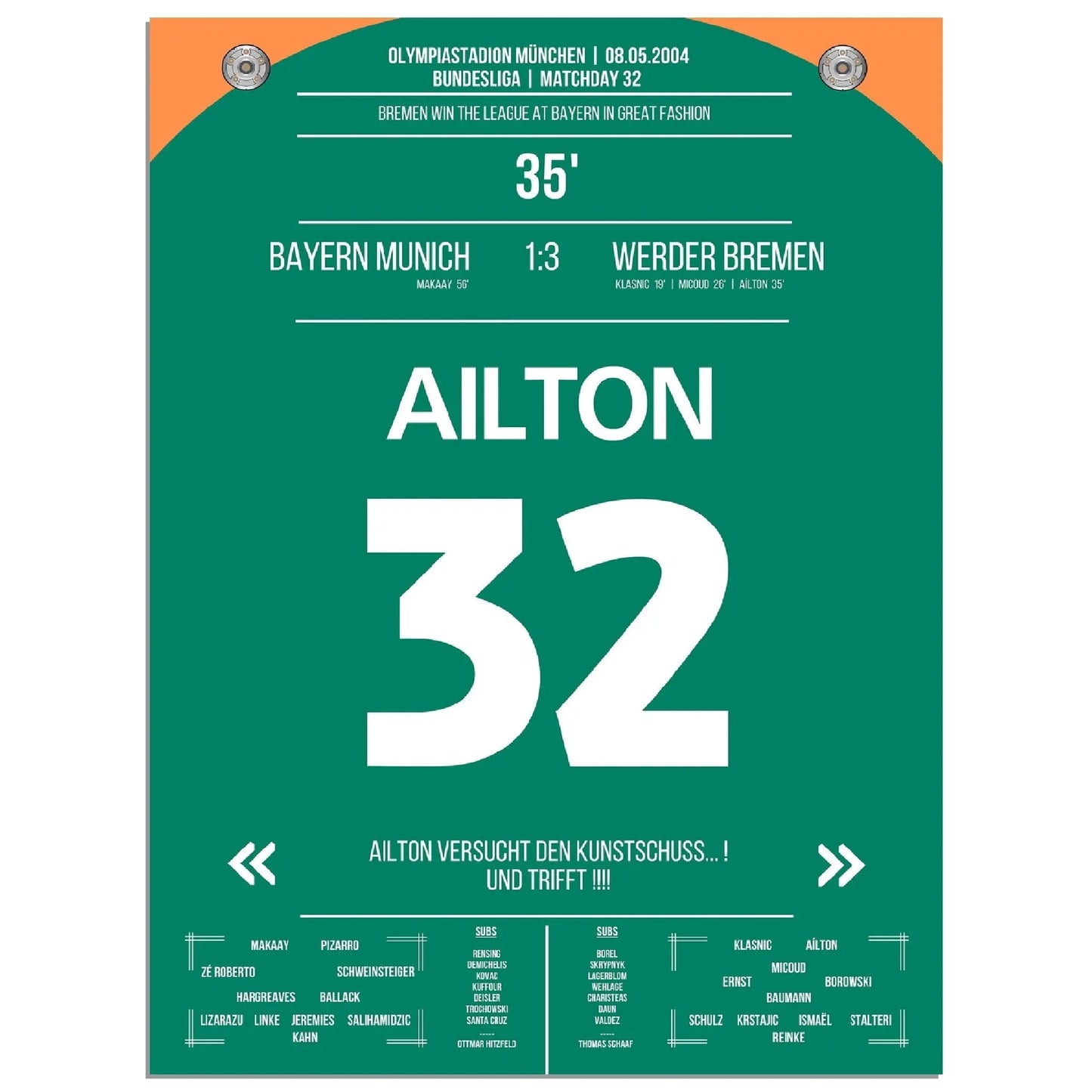 Ailtons Traumtor zur Meisterschaft in München