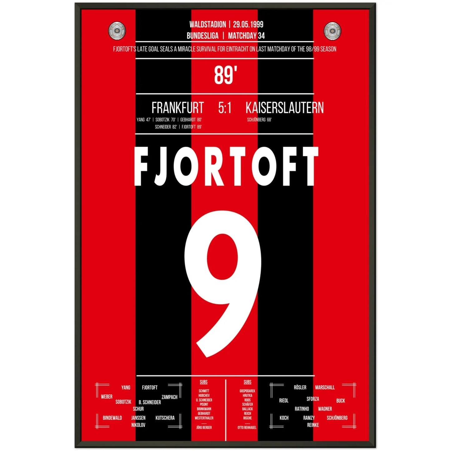 Fjörtoft's Tor zum Klassenerhalt 1999