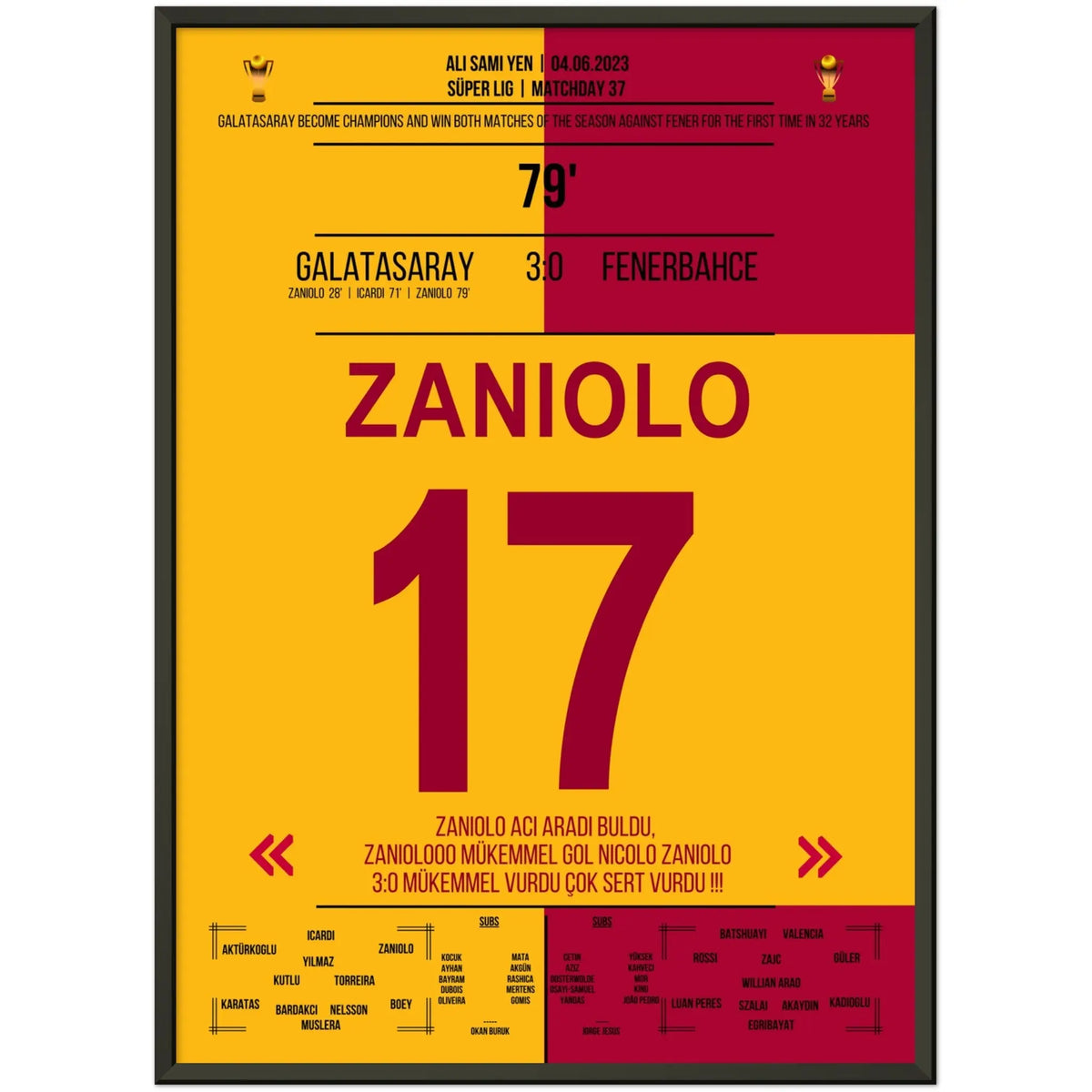 Galatasaray feiert die Meisterschaft im zweitem Derbysieg gegen Fenerbahce 2023