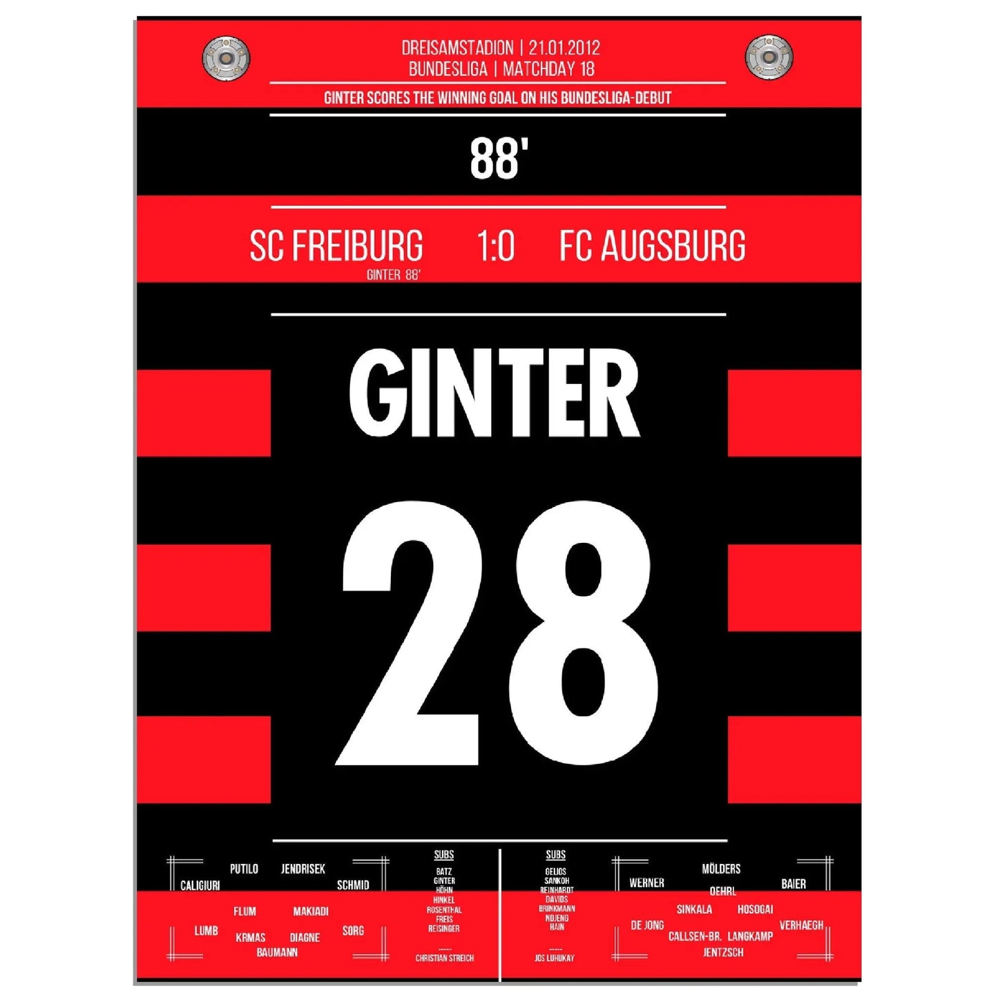 Ginter's Siegtreffer beim Bundesliga-Debüt 2012