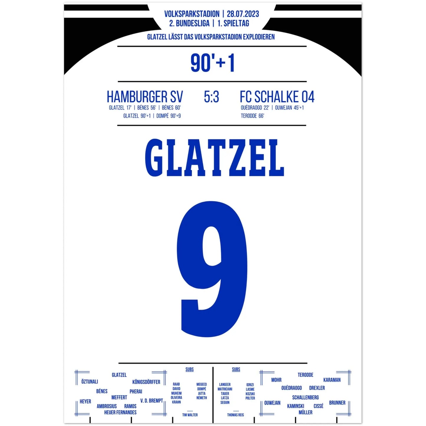 Glatzel's goal in stoppage time for the season opening victory 2023
