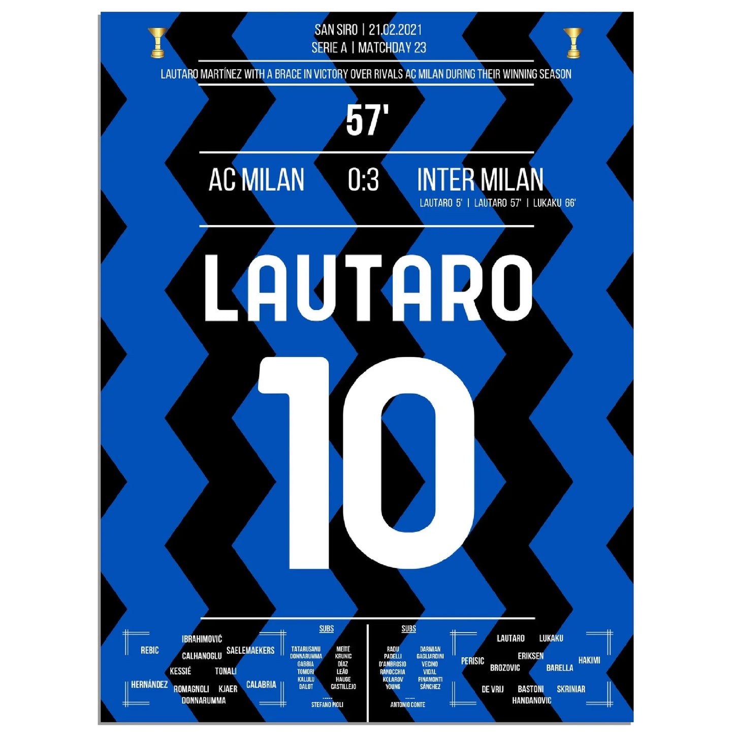 Lautaro's Tor beim Sieg im Derby auf dem Weg zum ersten Scudetto nach 11 Jahren