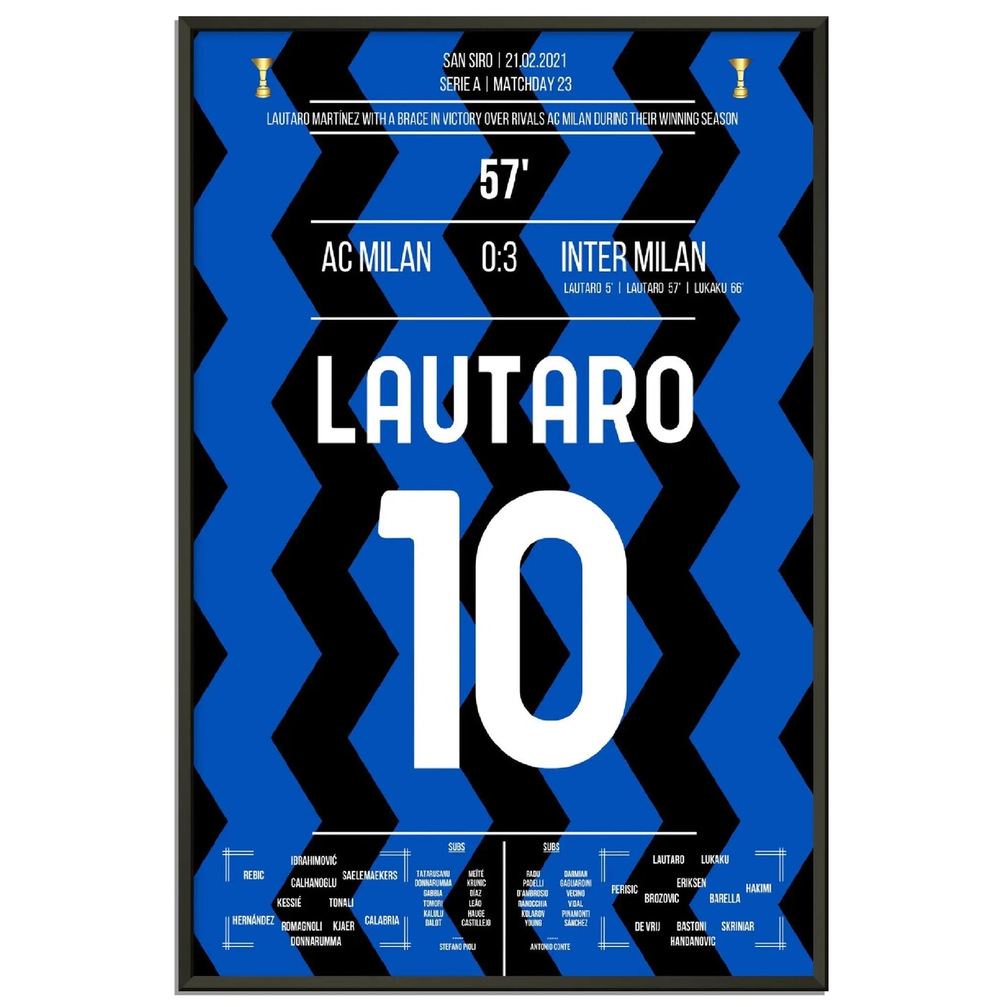 Lautaro's Tor beim Sieg im Derby auf dem Weg zum ersten Scudetto nach 11 Jahren