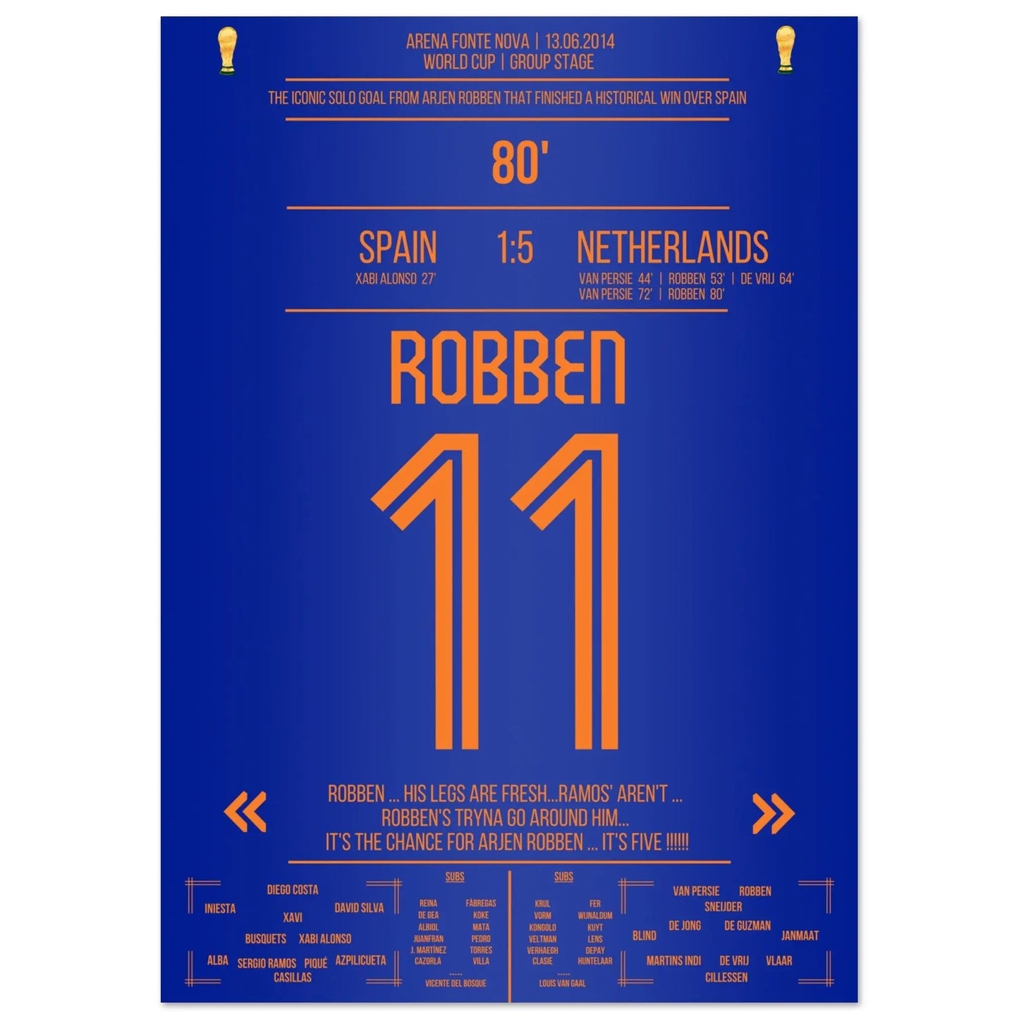 Robben's solo goal against Spain at the 2014 World Cup