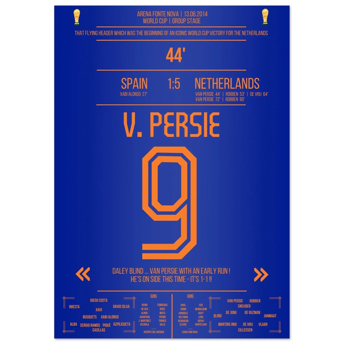 Van Persie's famous flying header over Casillas in 2014