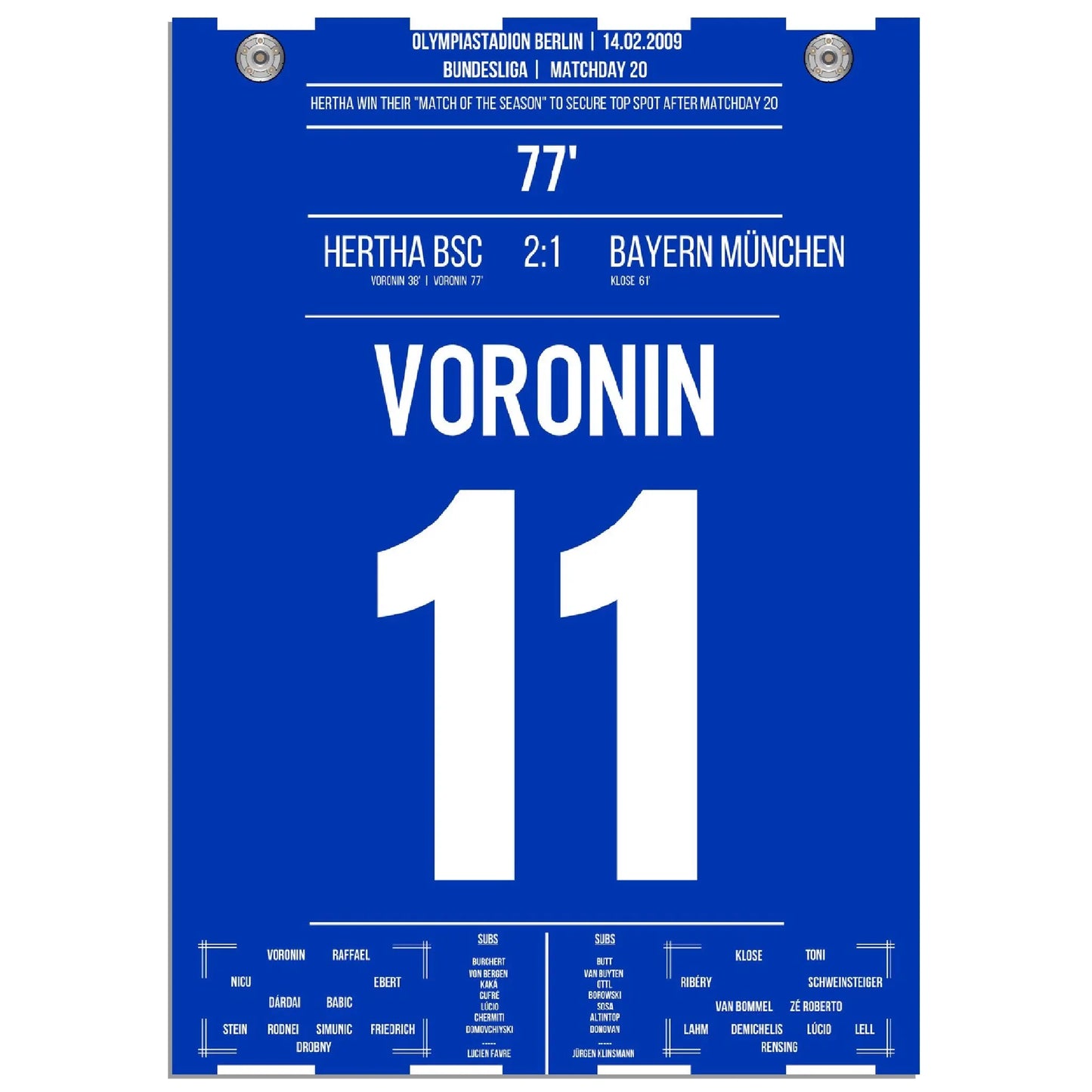 Voronins Tor zur Tabellenführung gegen Bayern 2009