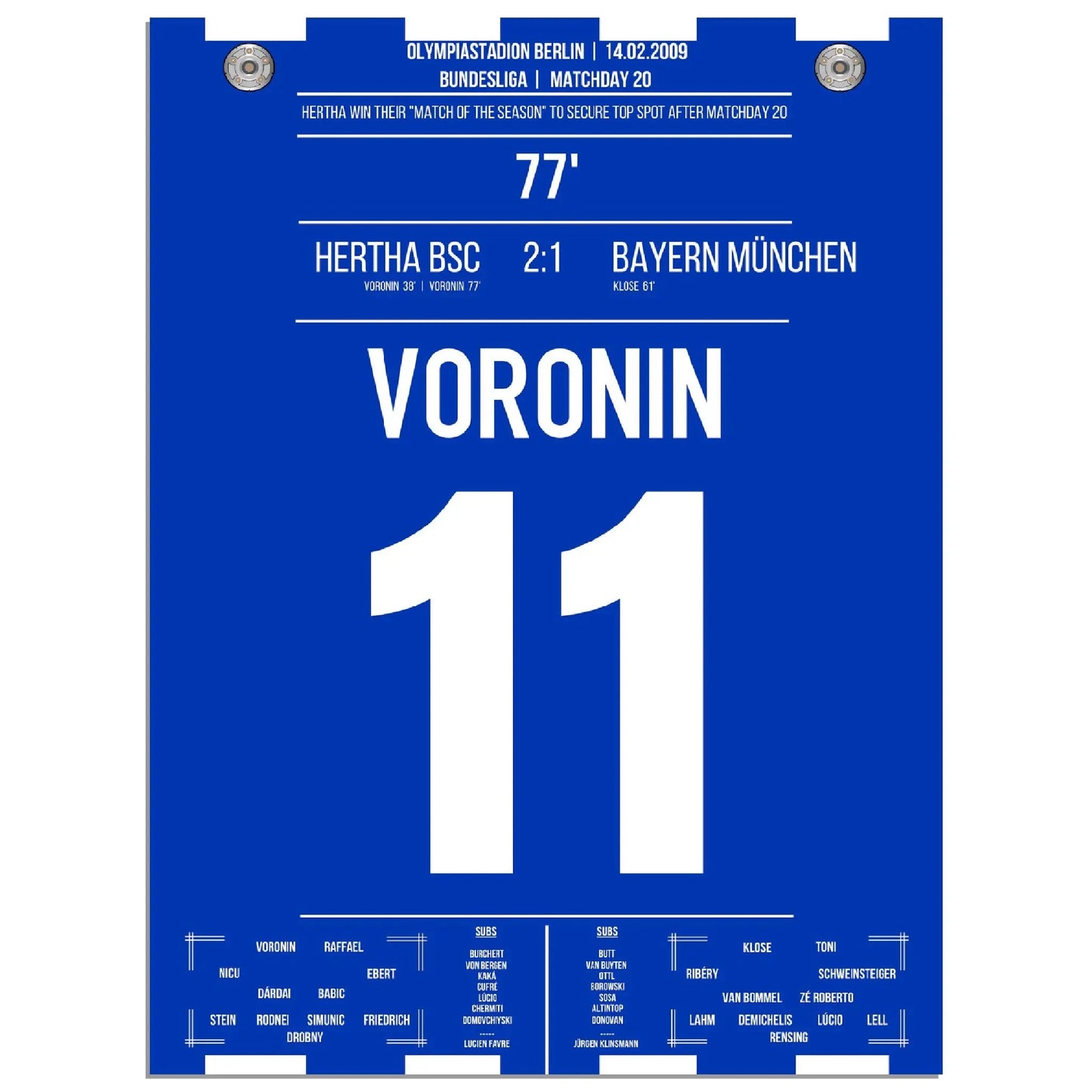Voronins Tor zur Tabellenführung gegen Bayern 2009