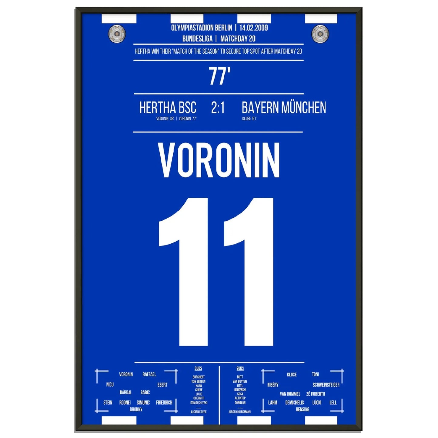 Voronins Tor zur Tabellenführung gegen Bayern 2009
