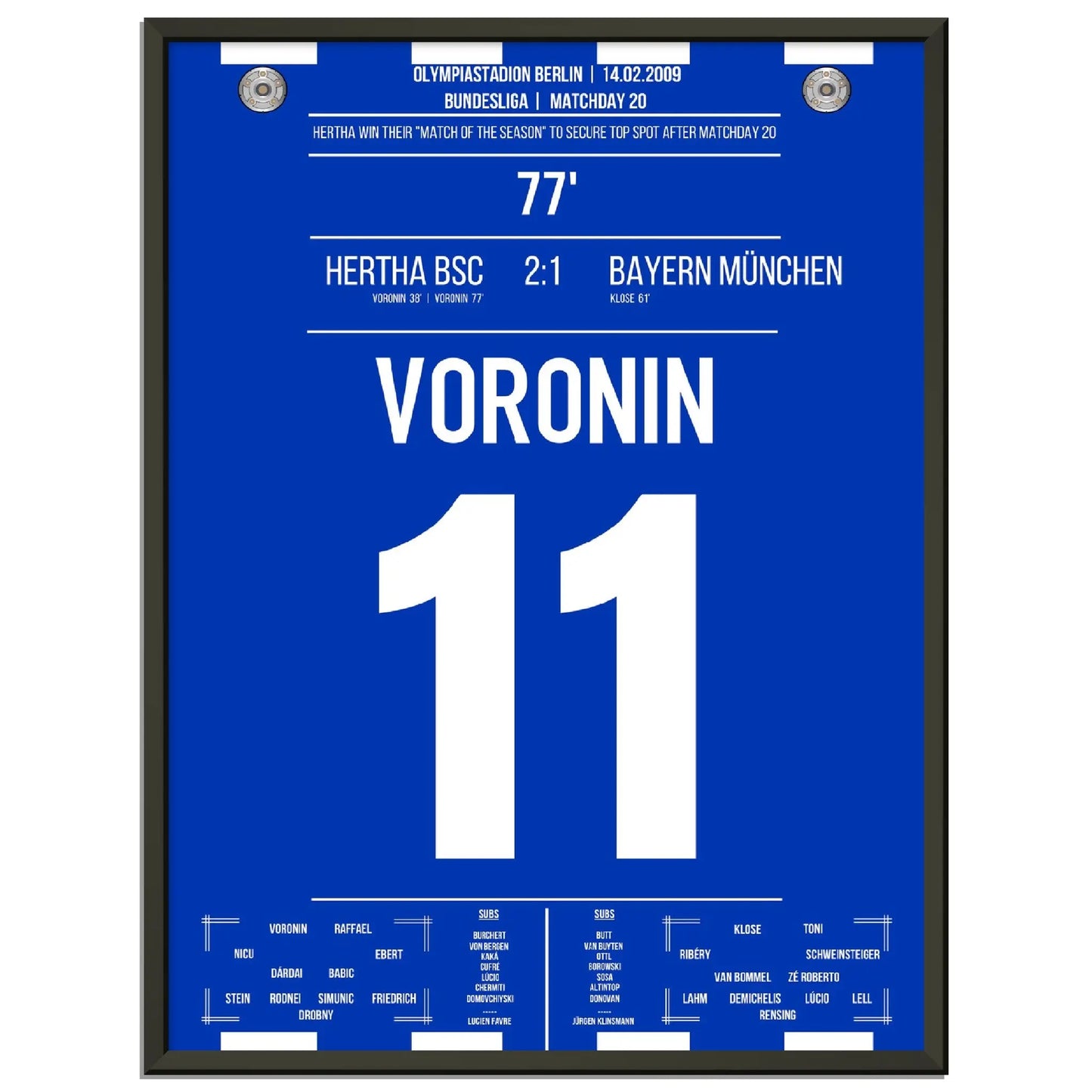 Voronins Tor zur Tabellenführung gegen Bayern 2009