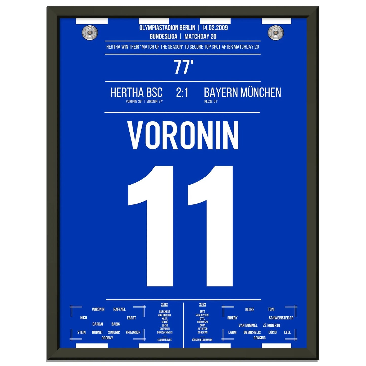 Voronins Tor zur Tabellenführung gegen Bayern 2009