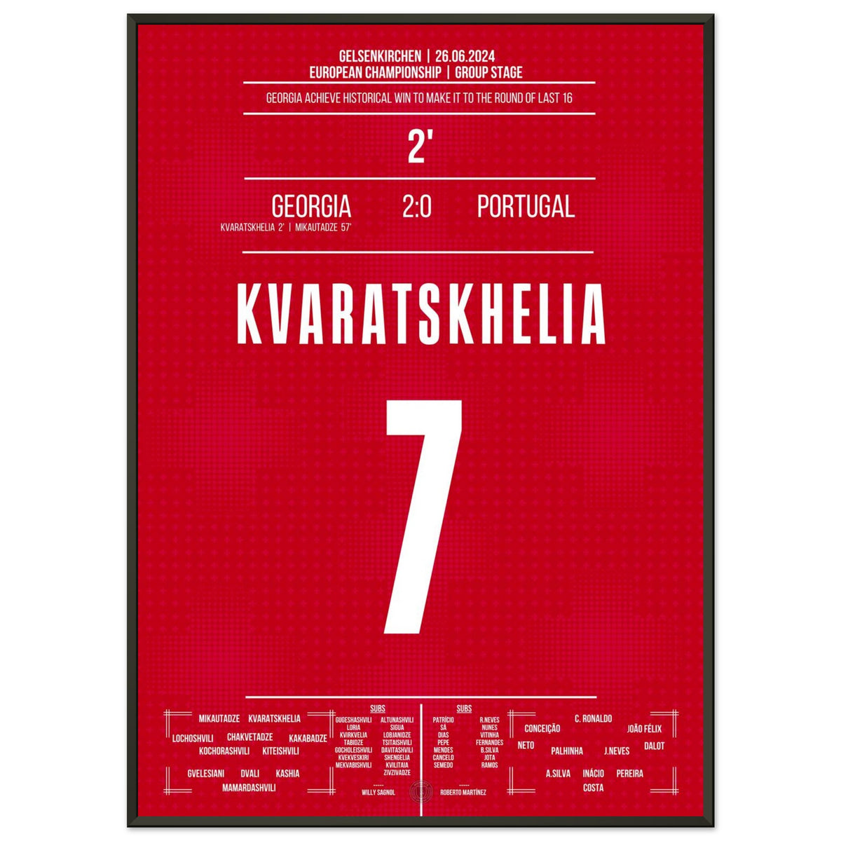 Kvaratskhelia's Opening Goal in Georgia's Historic Win to Reach the Round of 16