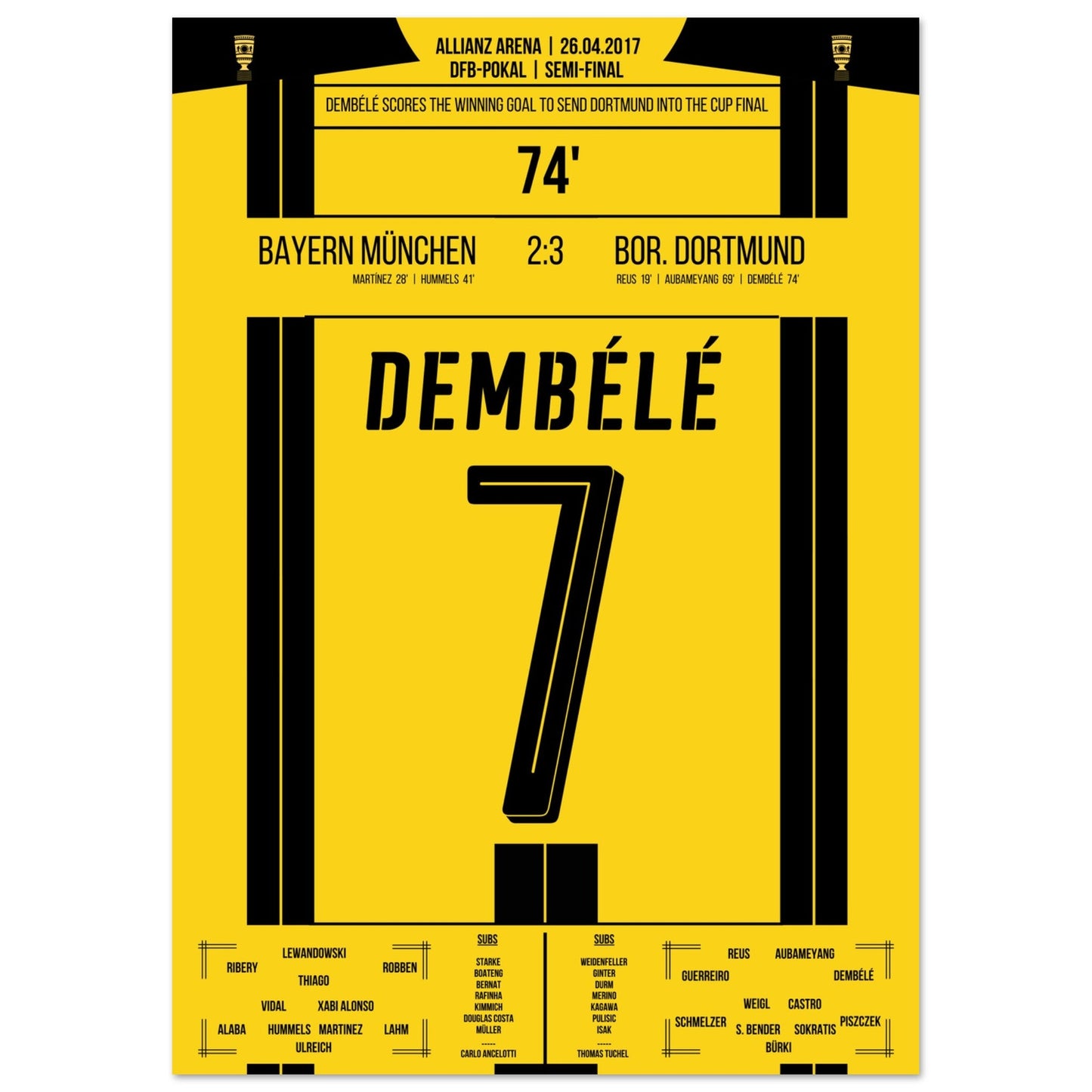 Dembélé's Siegtreffer gegen Bayern zum Finaleinzug 2017