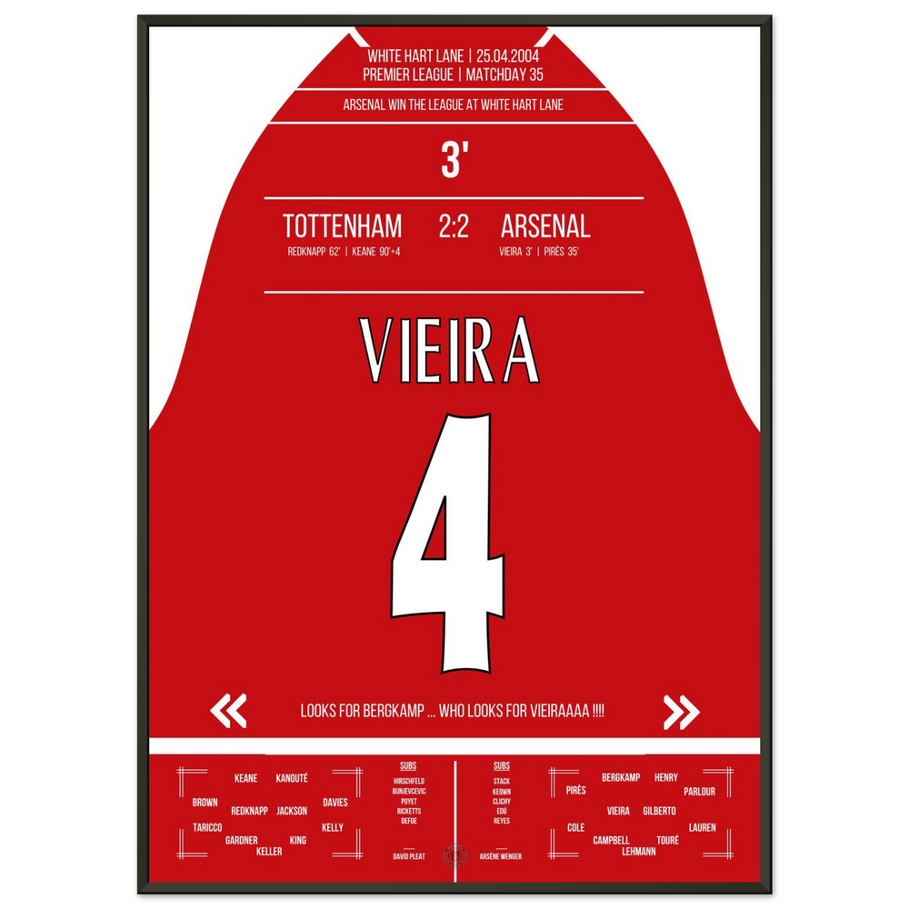Vieira's Tor beim Gewinn der Meisterschaft an der White Hart Lane 2004