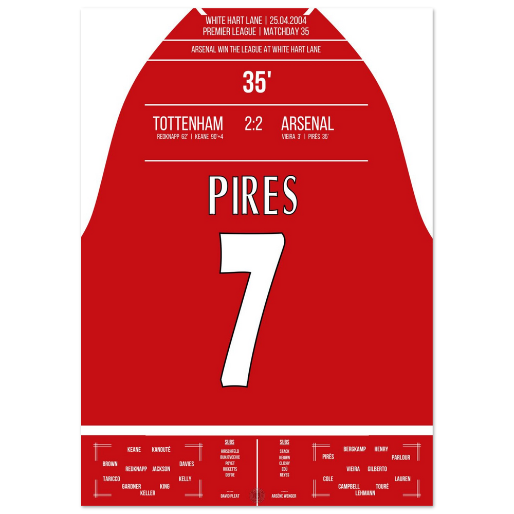 Pires' Tor beim Gewinn der Meisterschaft an der White Hart Lane 2004