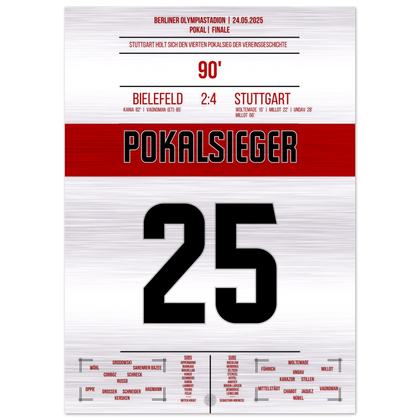 (Metal Print) Stuttgart's cup victory in 2025