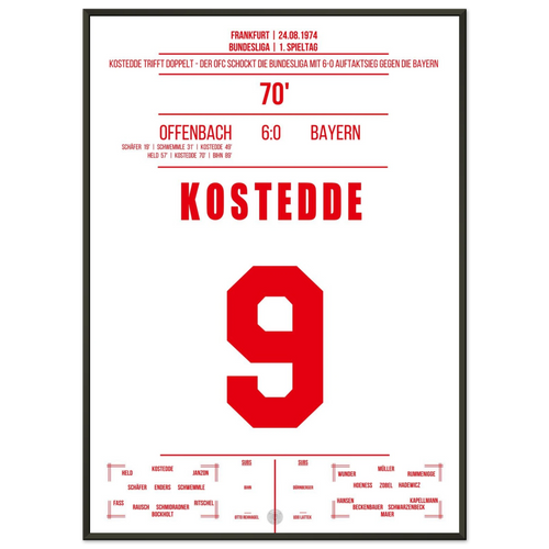 Offenbach dismantles Bayern at the 1974 Bundesliga opener