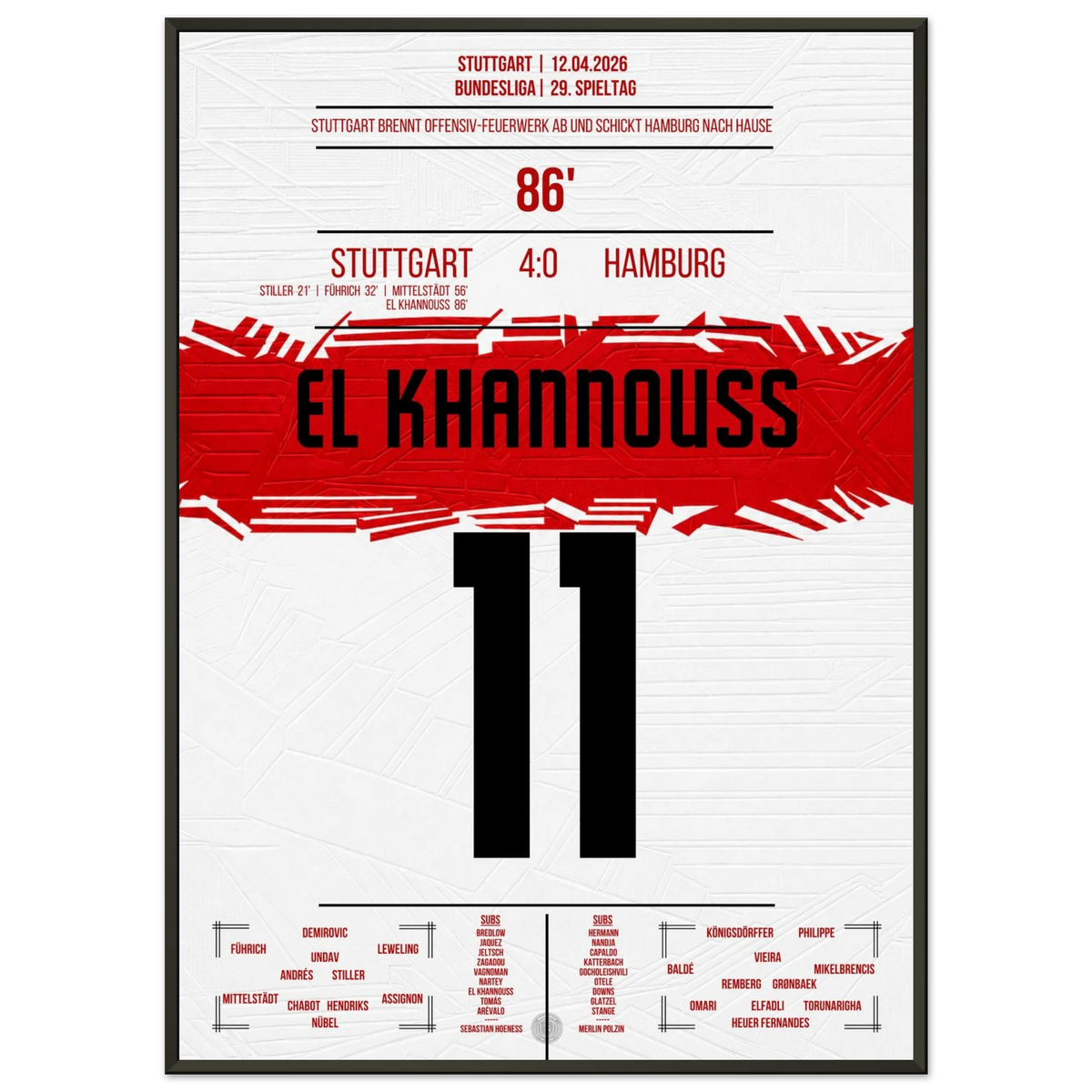 El Khannouss scores in Stuttgart's show of force against Hamburg