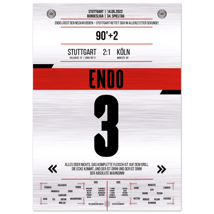 (Metal Print) Endo's rescue to stay in the league