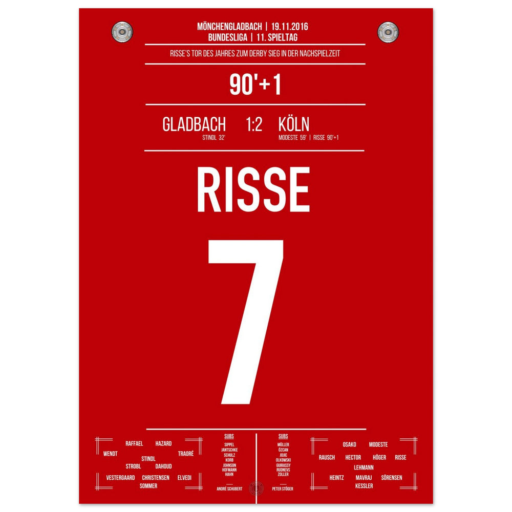 Risse's Tor des Jahres 2016 im Derby gegen Mönchengladbach