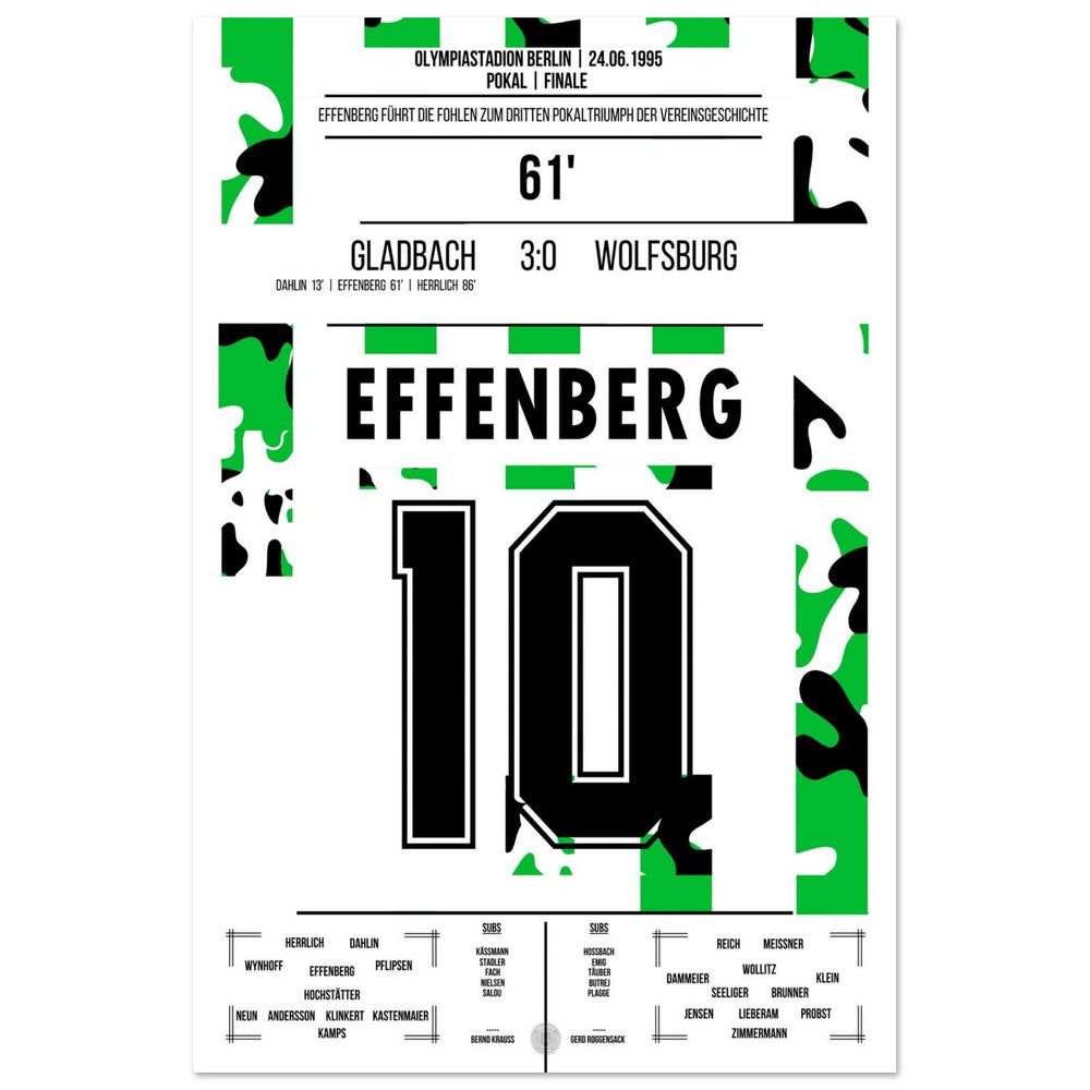 Effenberg to make it 2-0 in the DFB Cup victory against Wolfsburg in 1995