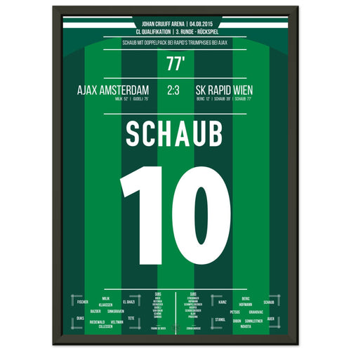 Schaub fires Rapid into the next round at Ajax with a double pack