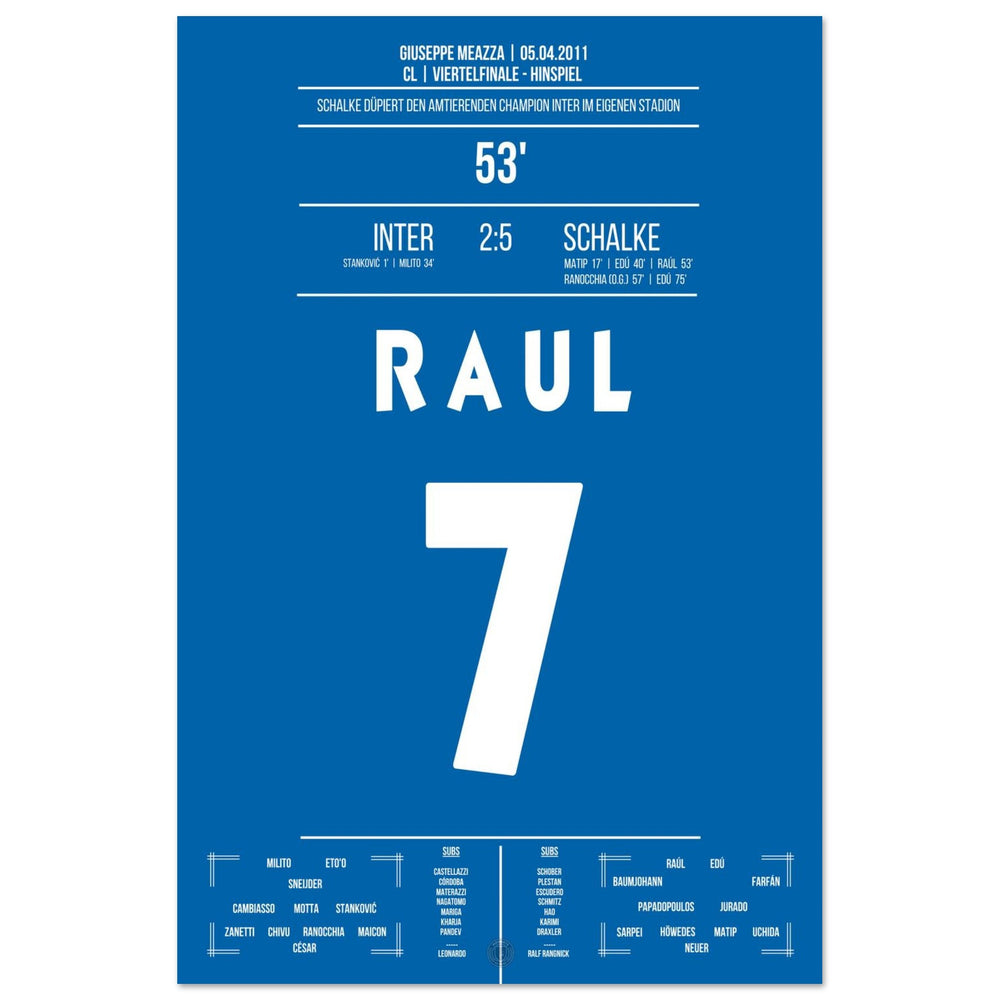 Raul's show at the gala victory against title defender Inter in the quarter-finals 2011