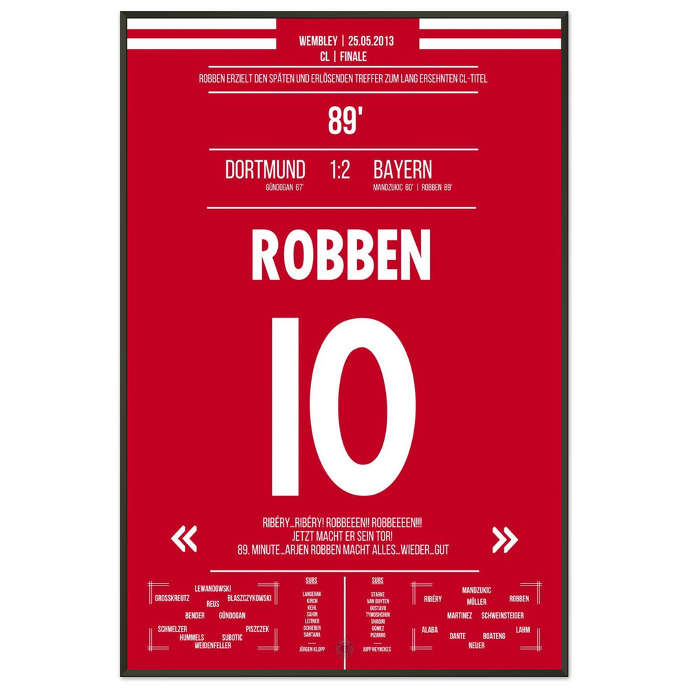 Robben mit spätem Siegtor im deutschen CL Finale - Deutsche Version