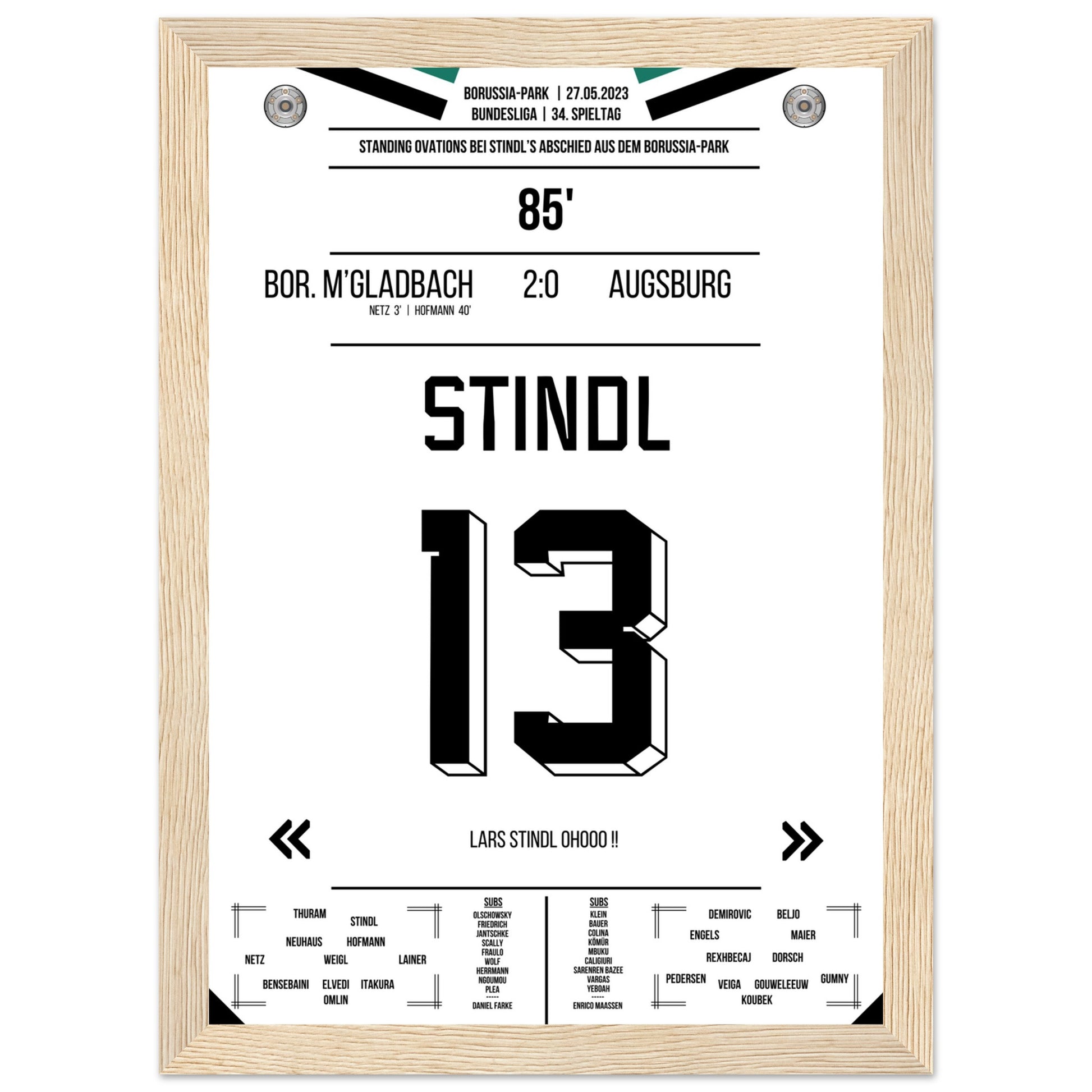 Stindl's Verabschiedung im Borussia-Park 2023 A4-21x29.7-cm-8x12-Premium-Semi-Glossy-Paper-Woode