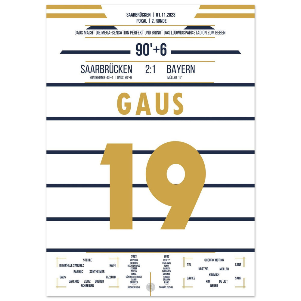 Cup sensation in Saarbrücken - Gaus shoots <tc>Bayern</tc> out of the cup