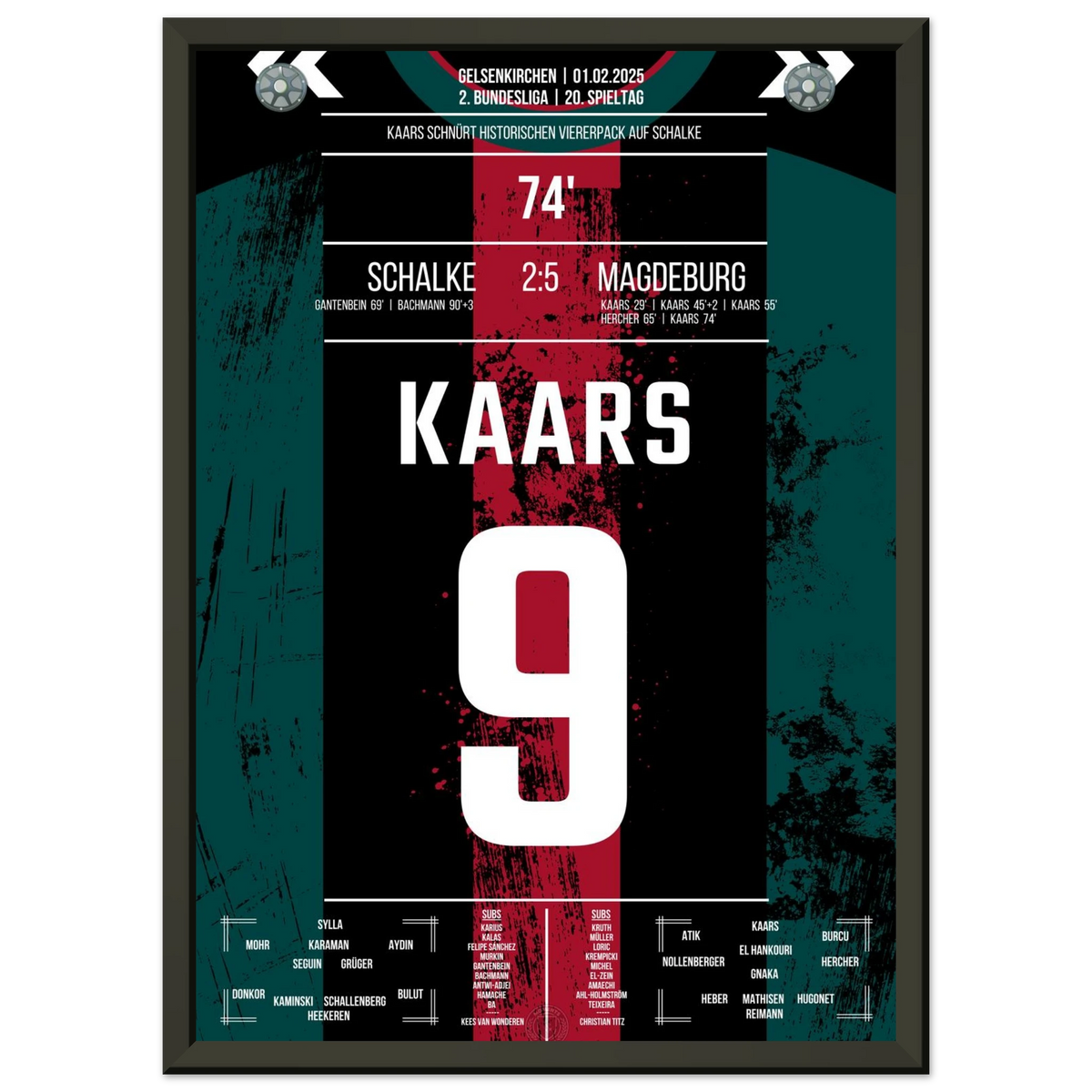 Kaars with a four-pack at Schalke