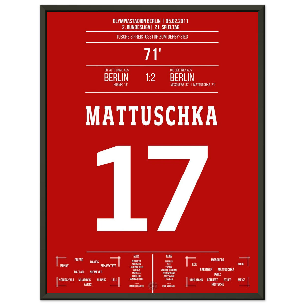 Mattuschka's Freistoßtor zum Derby-Sieg