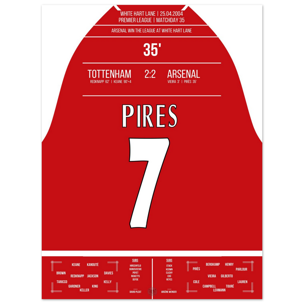 Pires' Tor beim Gewinn der Meisterschaft an der White Hart Lane 2004