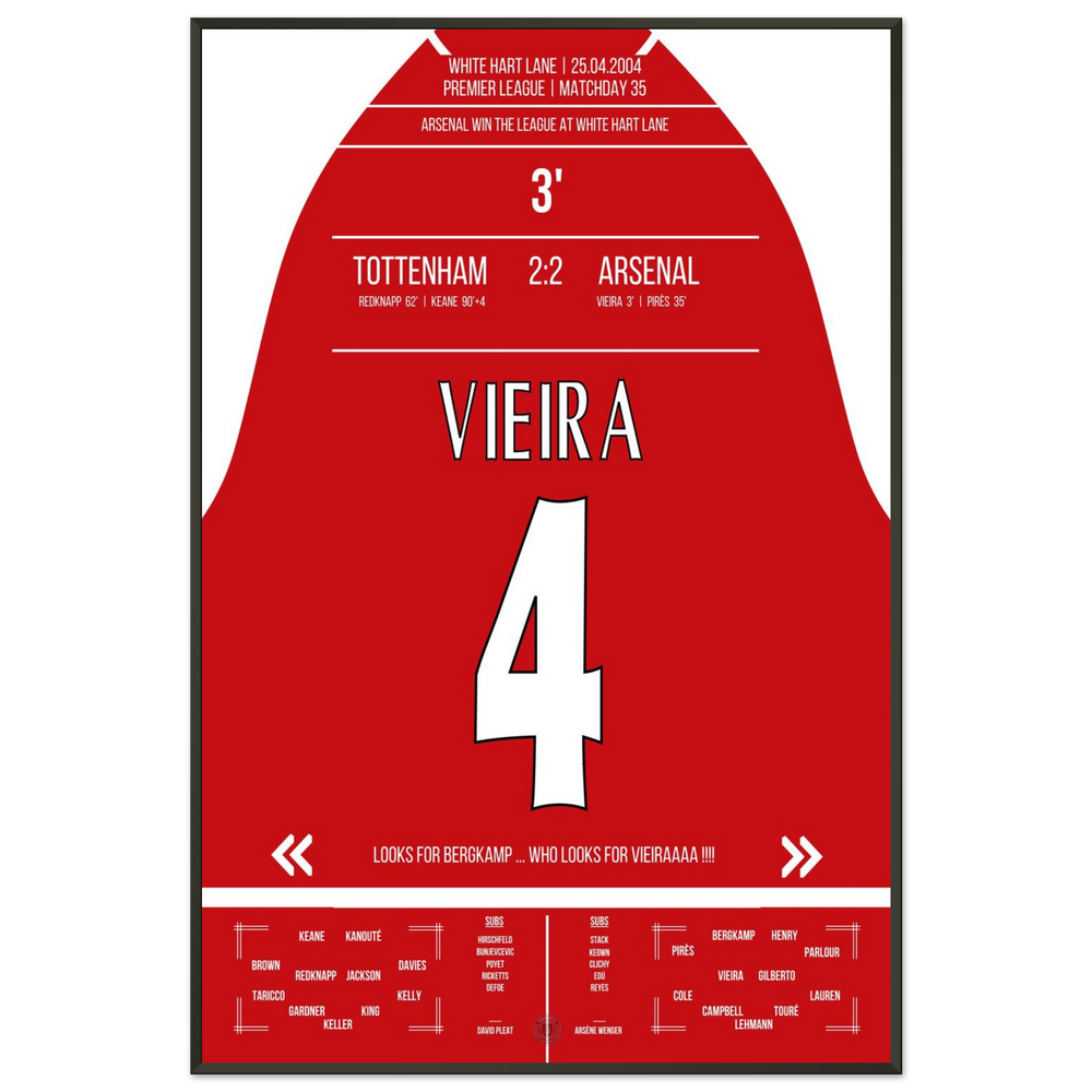 Vieira's Tor beim Gewinn der Meisterschaft an der White Hart Lane 2004