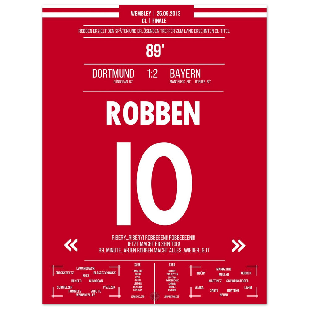 Robben mit spätem Siegtor im deutschen CL Finale - Deutsche Version