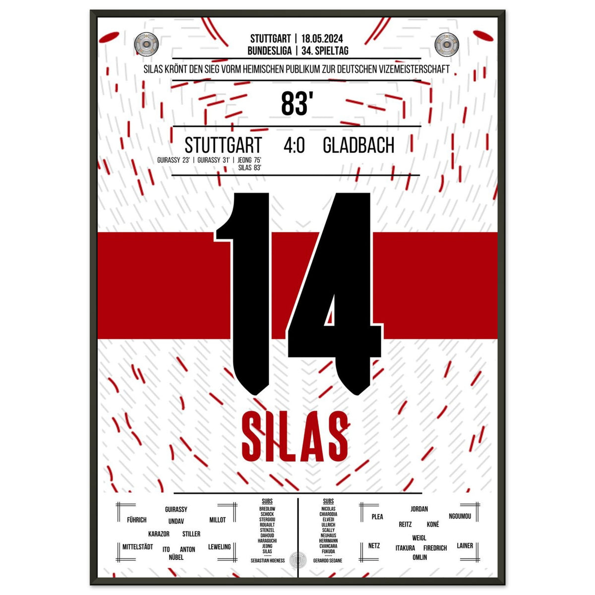 Silas scores the final goal for the German runner-up title