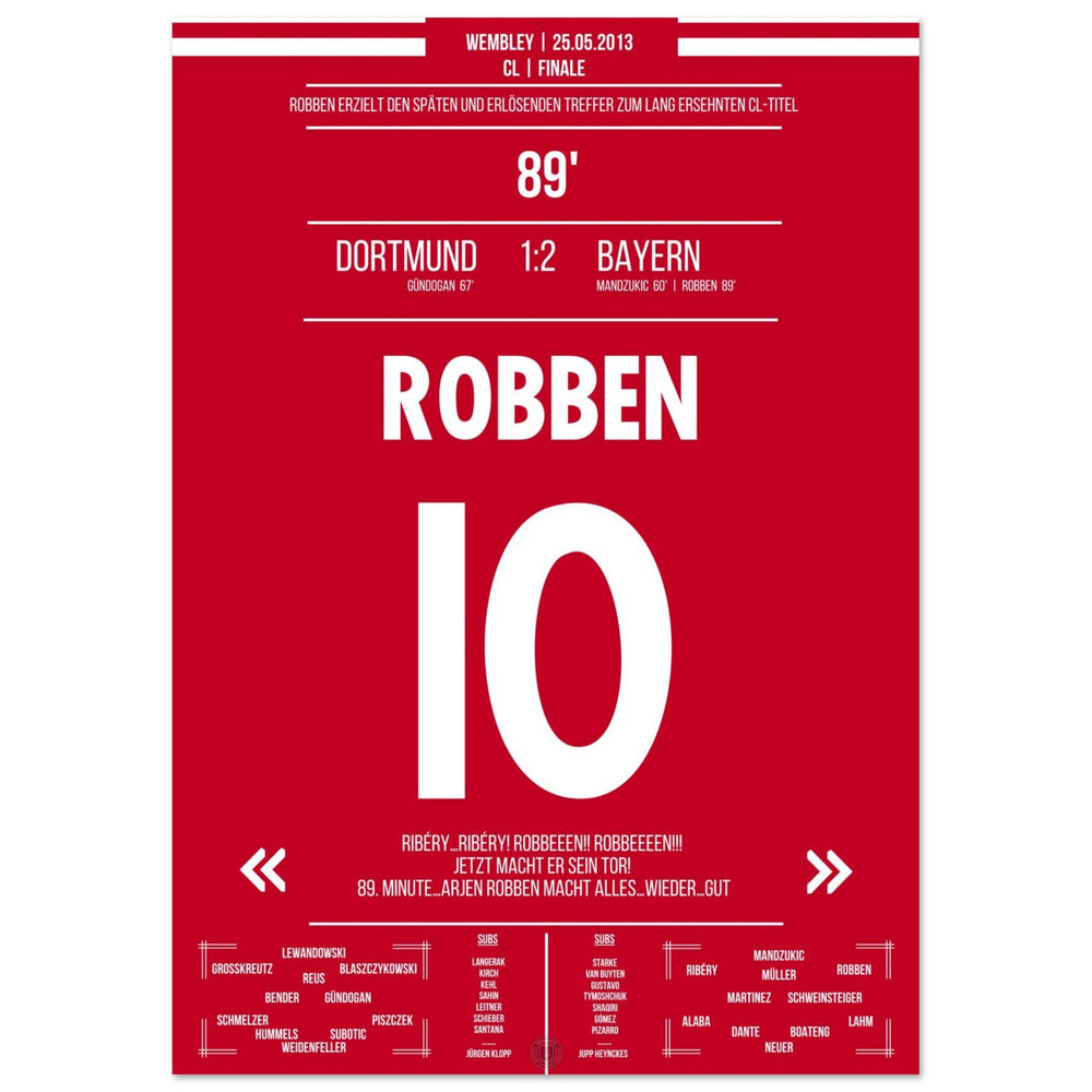 Robben mit spätem Siegtor im deutschen CL Finale - Deutsche Version