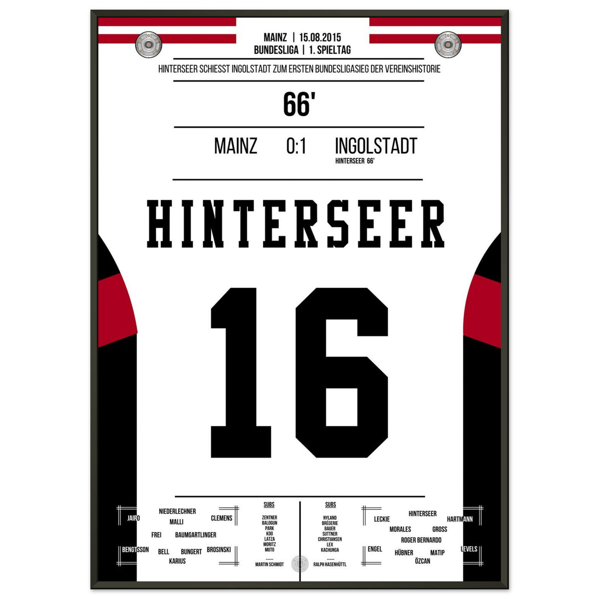 Ingolstadt celebrates the first Bundesliga win in the club's history