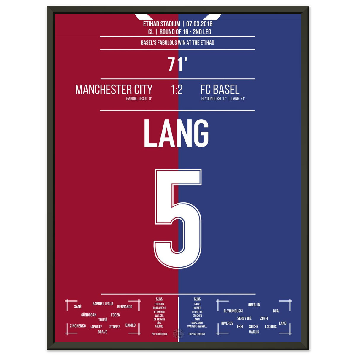 Lang with the winning goal at Etihad Stadium in 2018