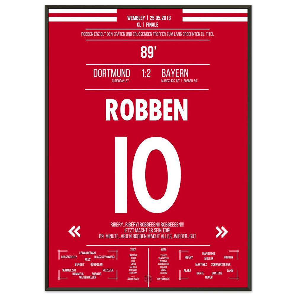 Robben mit spätem Siegtor im deutschen CL Finale - Deutsche Version
