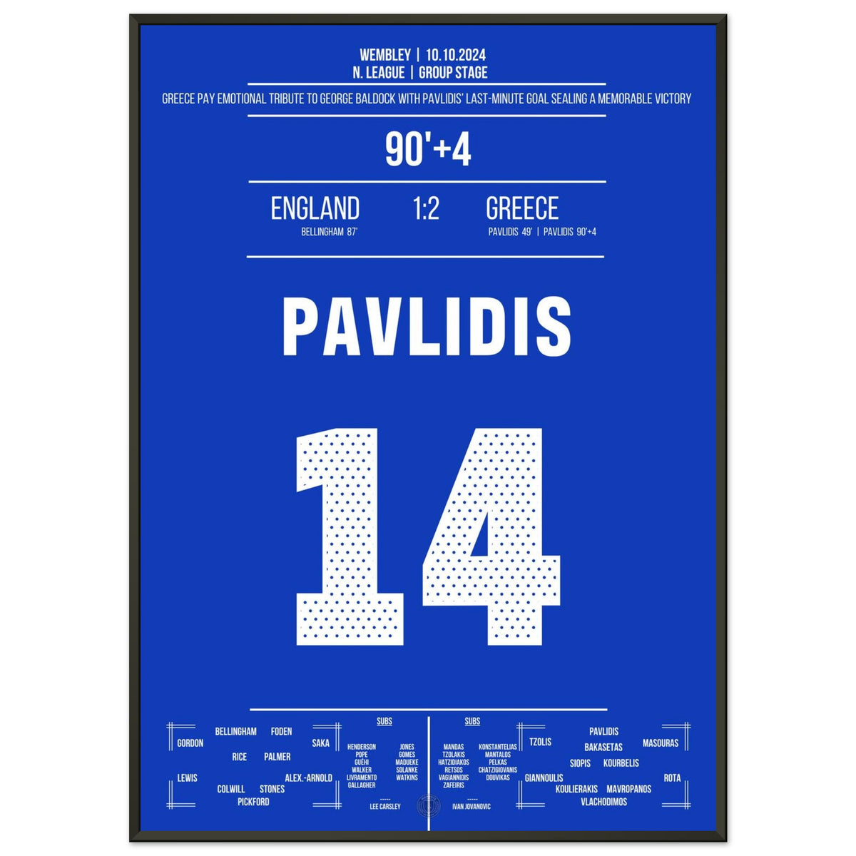 Pavlidis shoots Greece to a historic and emotional win at Wembley in injury time