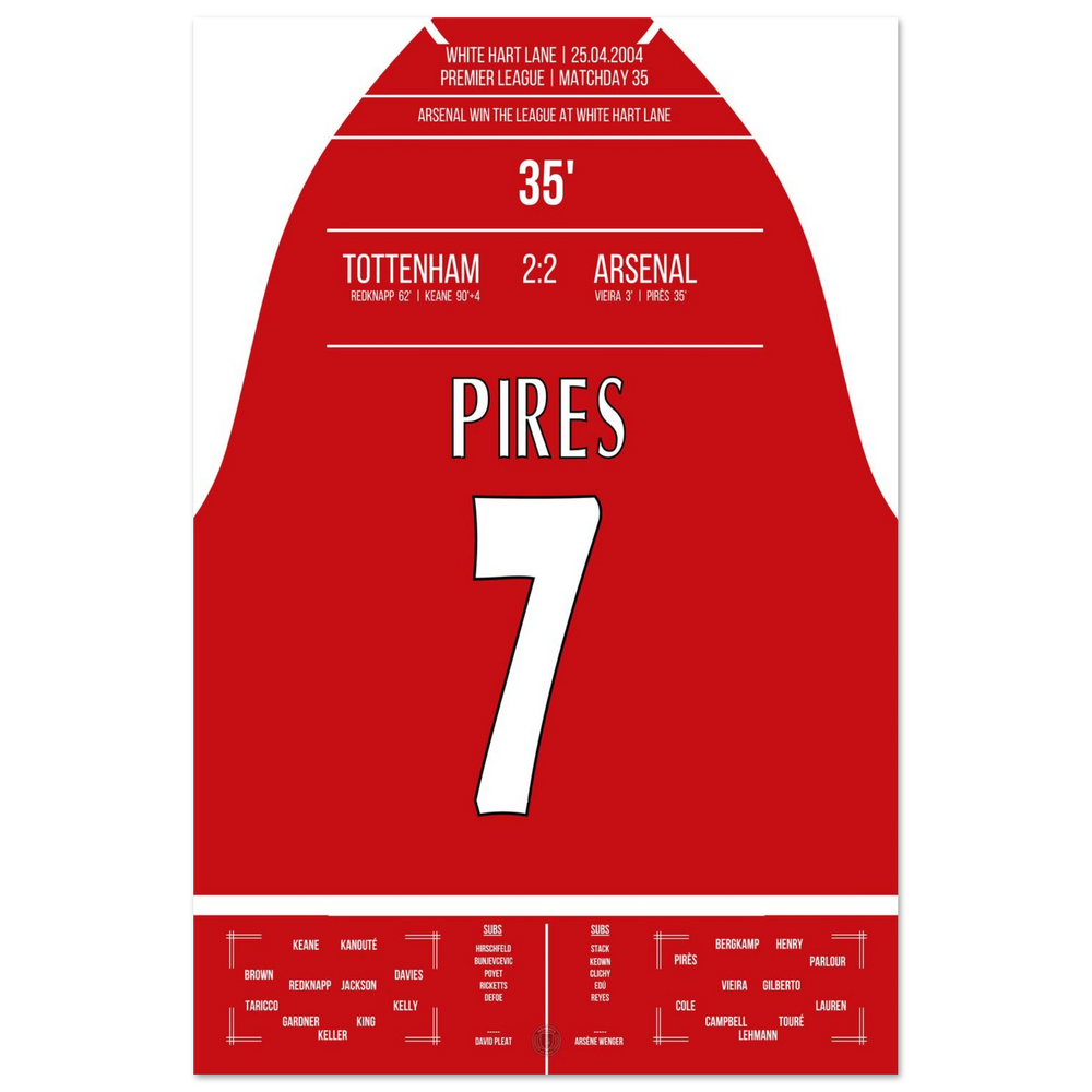 Pires' Tor beim Gewinn der Meisterschaft an der White Hart Lane 2004