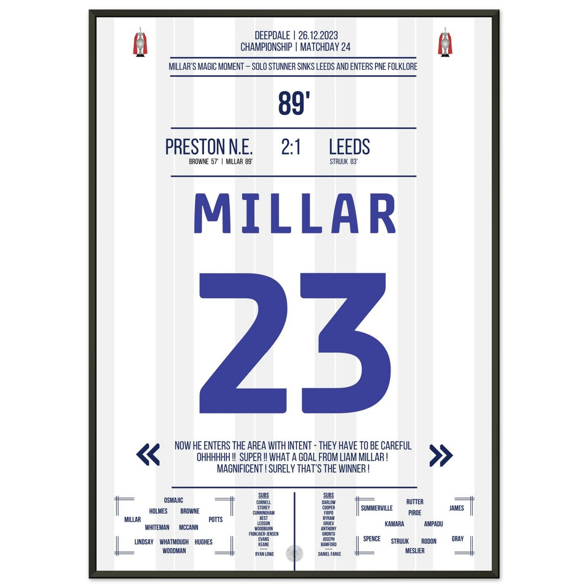 Millar's magical Boxing Day!