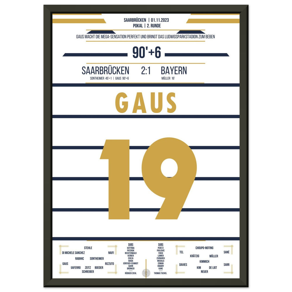 Cup sensation in Saarbrücken - Gaus shoots <tc>Bayern</tc> out of the cup