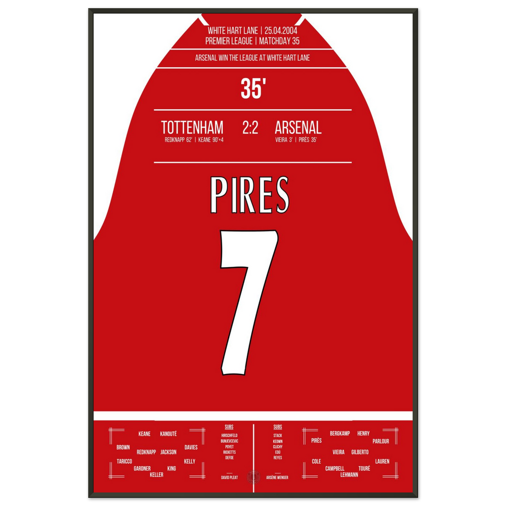 Pires' Tor beim Gewinn der Meisterschaft an der White Hart Lane 2004