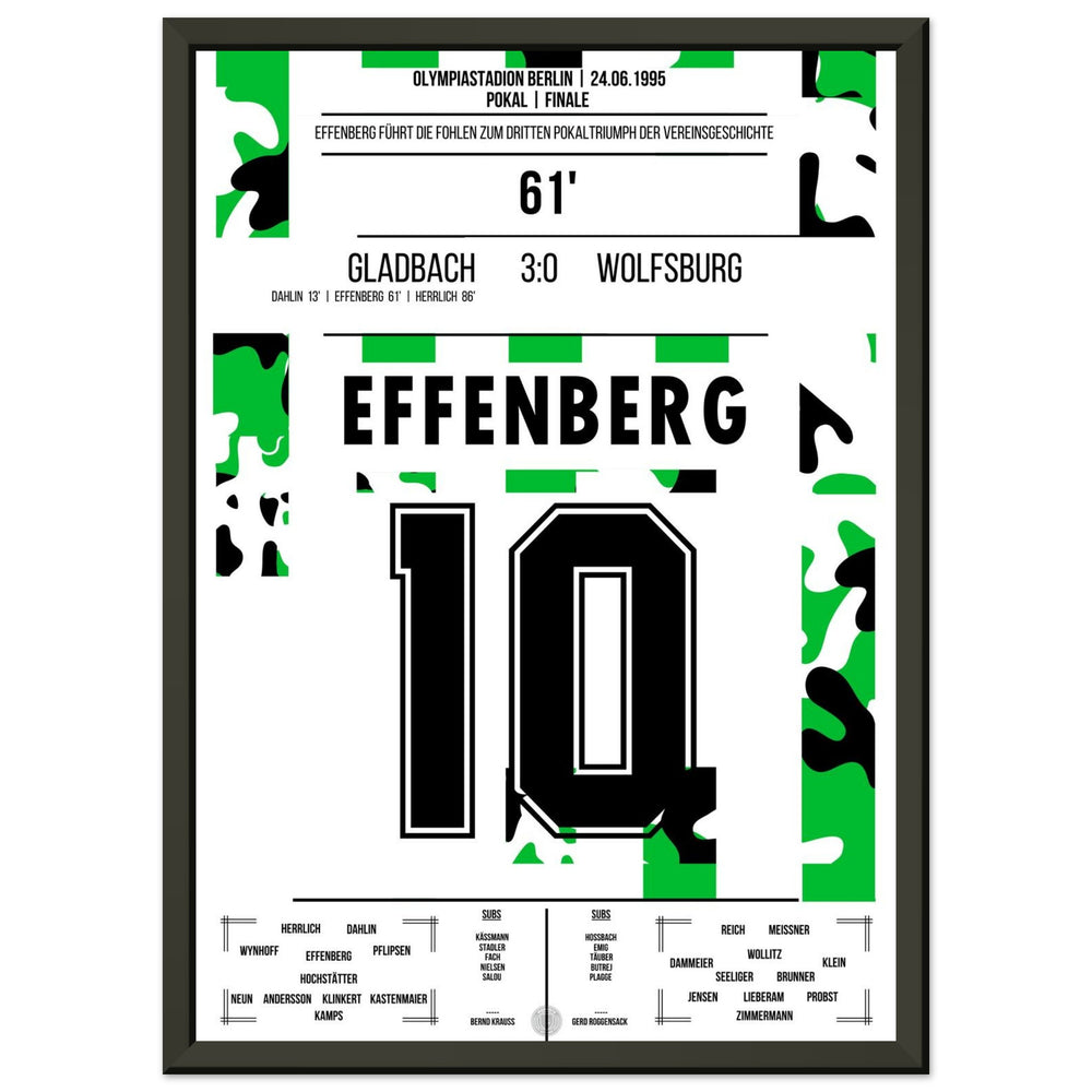 Effenberg to make it 2-0 in the DFB Cup victory against Wolfsburg in 1995
